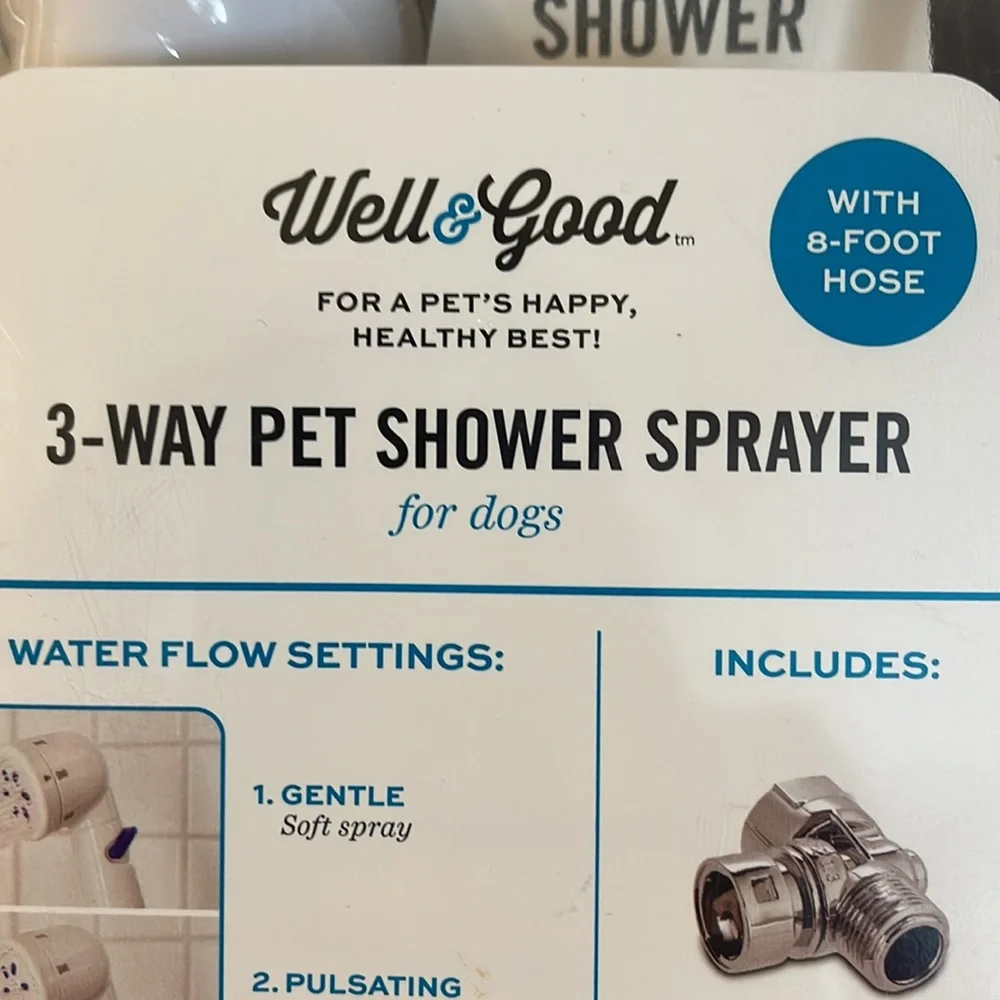 Well & Good 3-Way Pet Shower Sprayer NEW